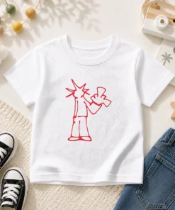 Original Statue Of Liberty New York City Sketch Art Doodle Minimal Line Drawing Kids T-Shirt
