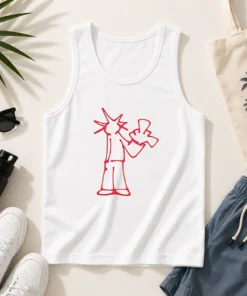 Original Statue Of Liberty New York City Sketch Art Doodle Minimal Line Drawing Tank Top