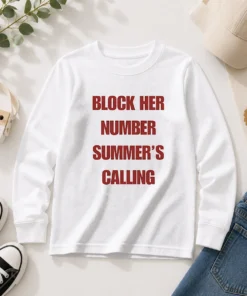 Premium Block Her Number Summer'S Calling Summer Vibes Long Sleeve Shirt