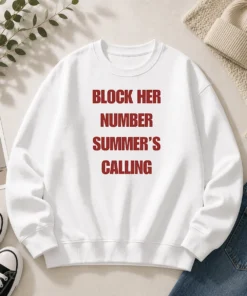 Premium Block Her Number Summer'S Calling Summer Vibes Sweater
