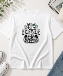 Pretty Grandparents Day Proud Silhouette Tee For Loved Grandparents