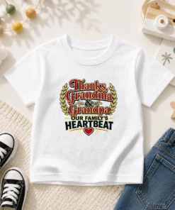 Pretty Grandparents Day Typography Thanks For Family Gratitud Kids T-Shirt