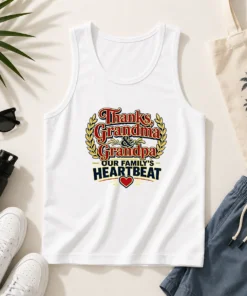 Pretty Grandparents Day Typography Thanks For Family Gratitud Tank Top