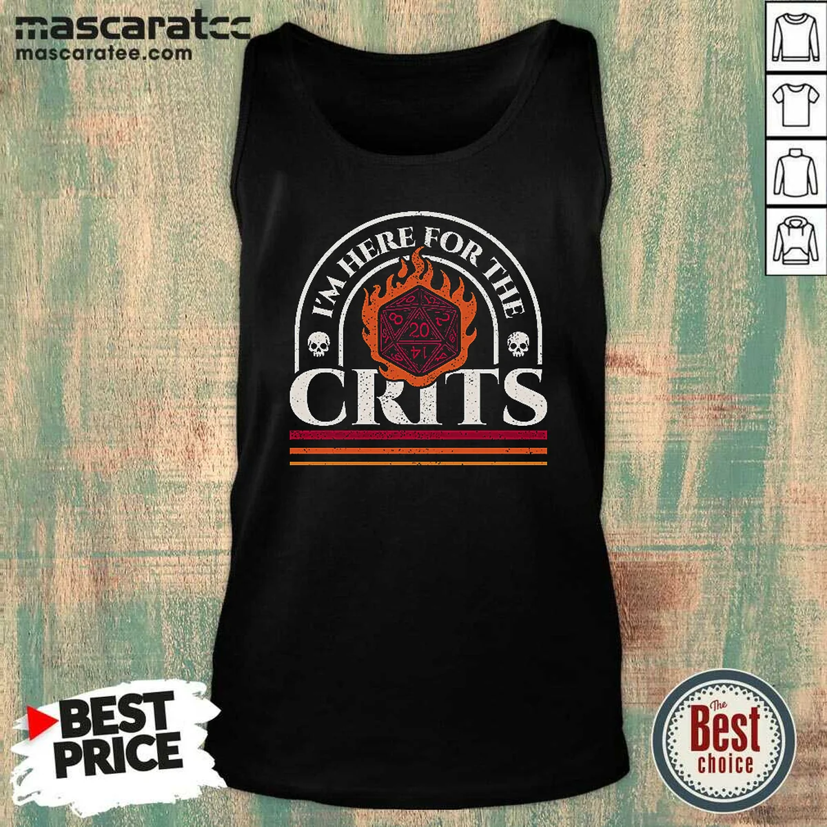 Pretty I'M Here For The Crits Dungeons And Dragons Tank Top