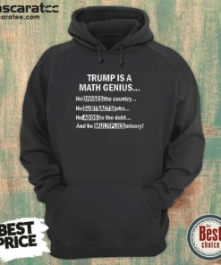 Pretty Trump Is A Math Genius Divides Subtracts Adds And Multiplies Political Satire Hoodie