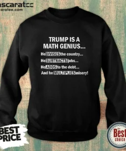 Pretty Trump Is A Math Genius Divides Subtracts Adds And Multiplies Political Satire Sweatshirt