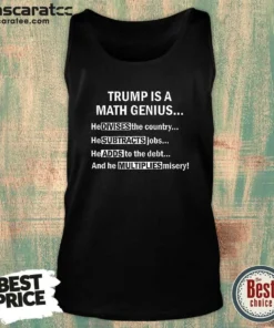 Pretty Trump Is A Math Genius Divides Subtracts Adds And Multiplies Political Satire Tank Top