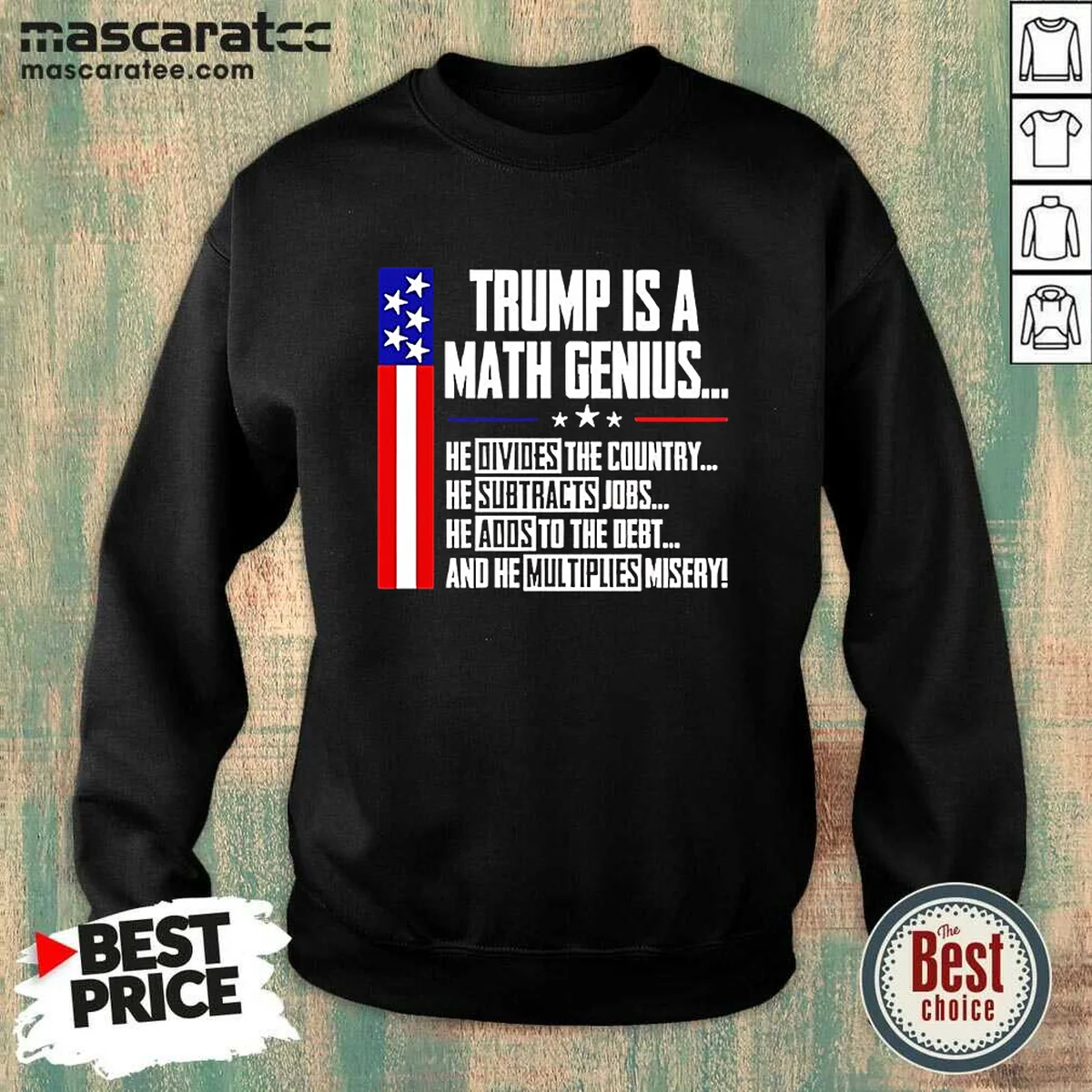 Pretty Trump Is A Math Genius Sweatshirt Pretty Trump Is A Math Genius Sweatshirt