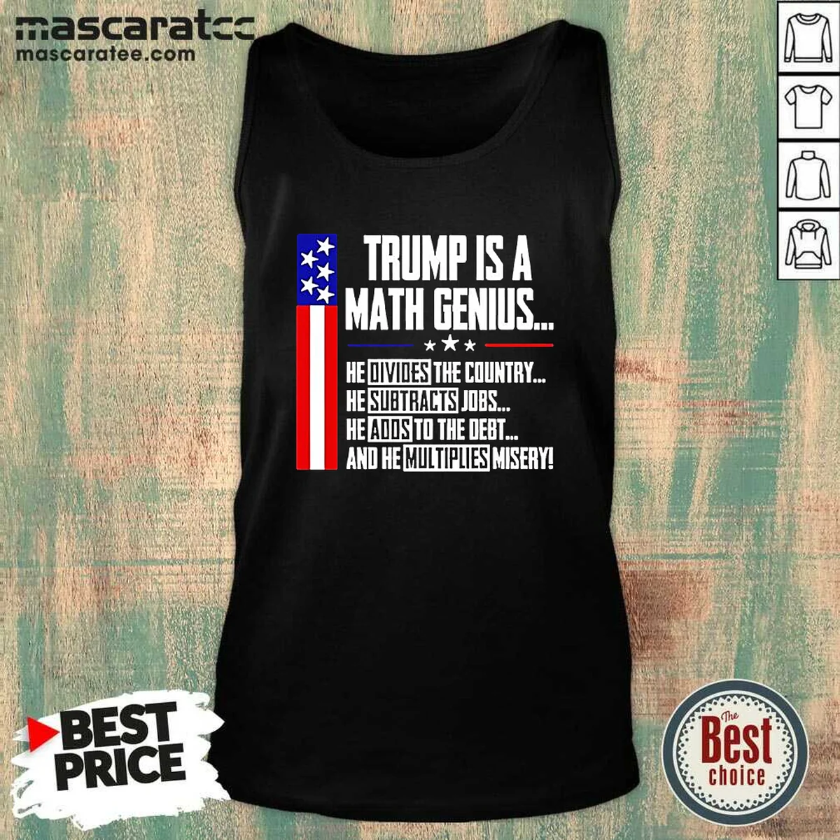 Pretty Trump Is A Math Genius Tank Top