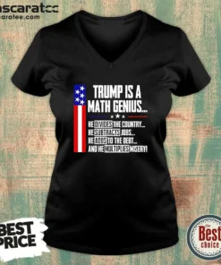 Pretty Trump Is A Math Genius V-Neck Shirt