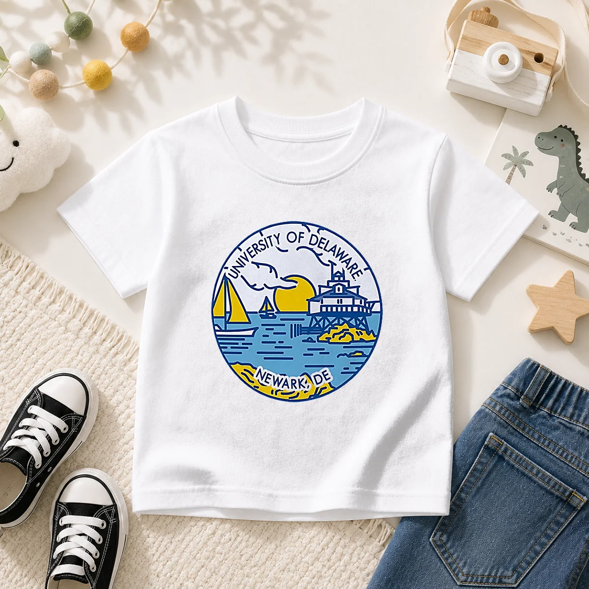 Pretty University Of Delaware Newark DE Coastal Emblem Kids T-Shirt
