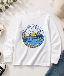 Pretty University Of Delaware Newark DE Coastal Emblem Long Sleeve Shirt
