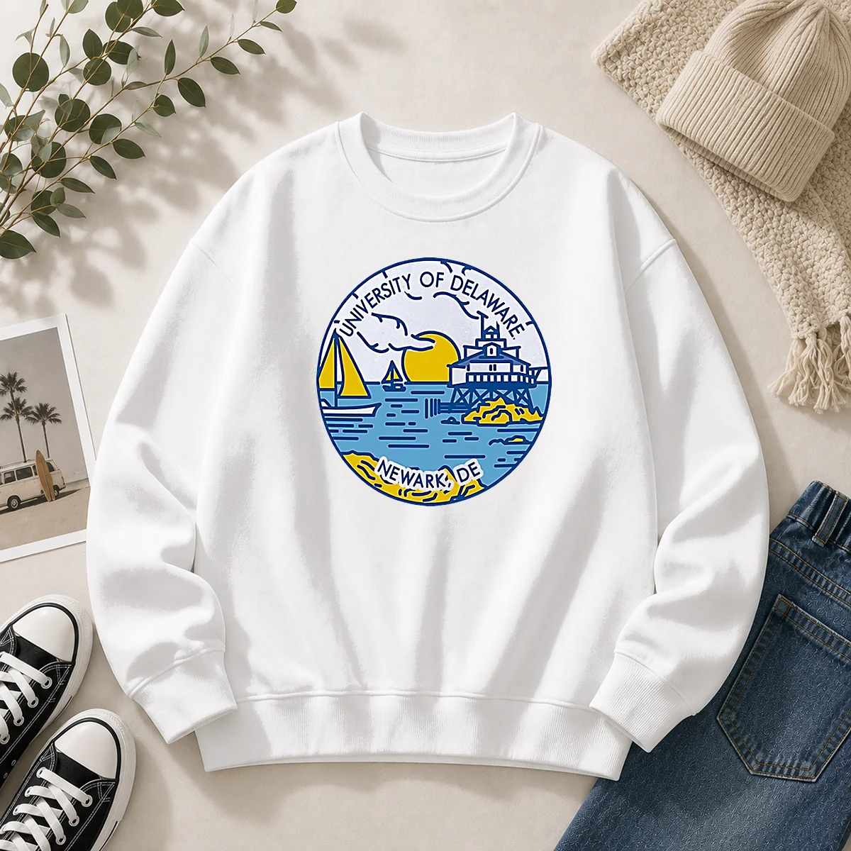 Pretty University Of Delaware Newark DE Coastal Emblem Sweater