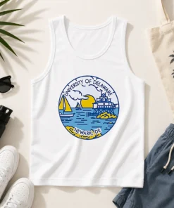 Pretty University Of Delaware Newark DE Coastal Emblem Tank Top