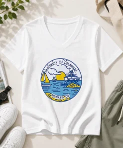 Pretty University Of Delaware Newark DE Coastal Emblem V-Neck Shirt