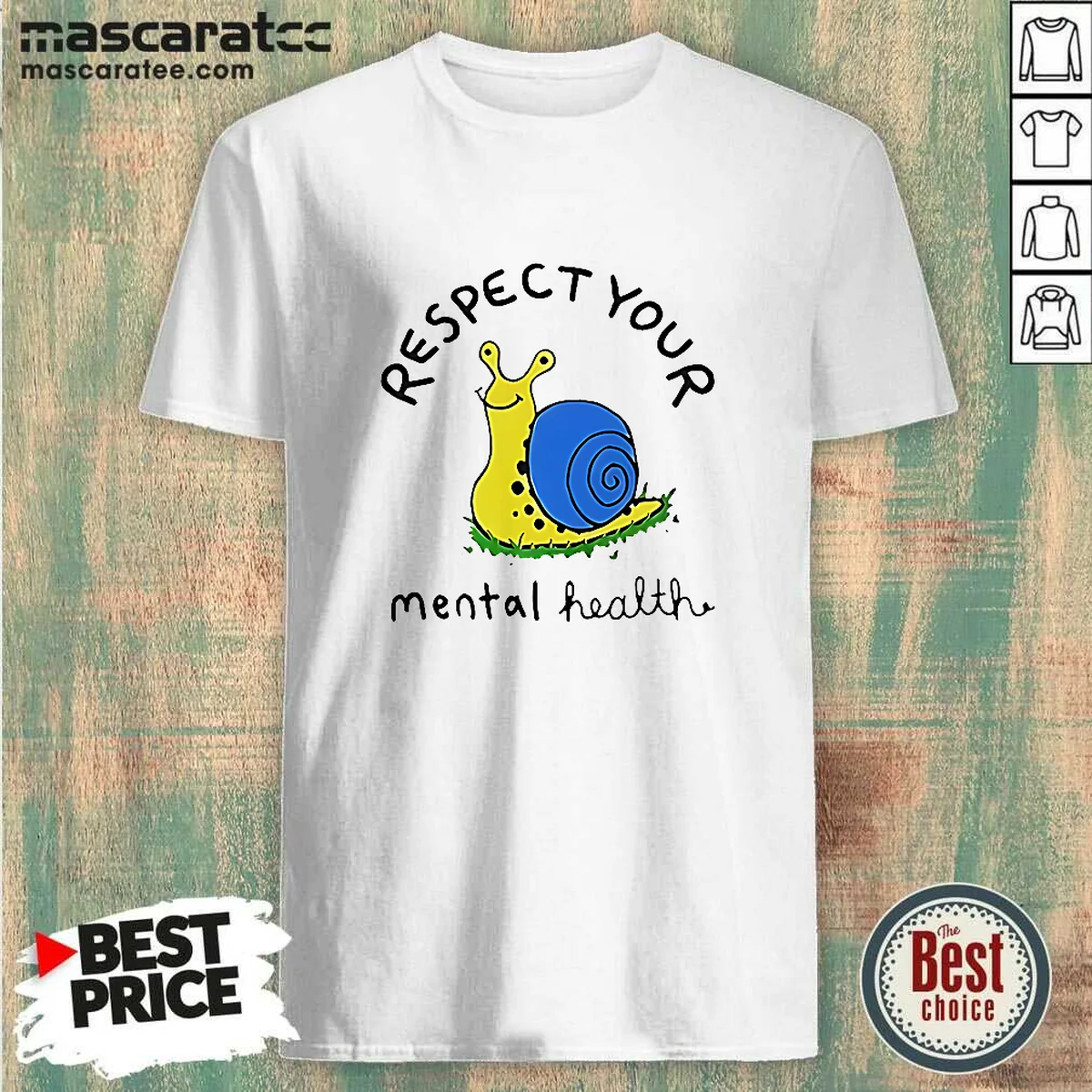 Pretty Yellow Snail Respect Your Mental Shirt Pretty Yellow Snail Respect Your Mental Shirt