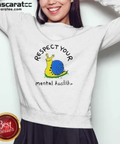 Pretty Yellow Snail Respect Your Mental Health Sweatshirt