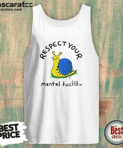 Pretty Yellow Snail Respect Your Mental Health Tank Top