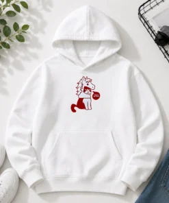 Top Cat Wearing Horse Mask This Is My Year Hoodie in black, featuring a bold graphic print on a comfortable pullover hoodie