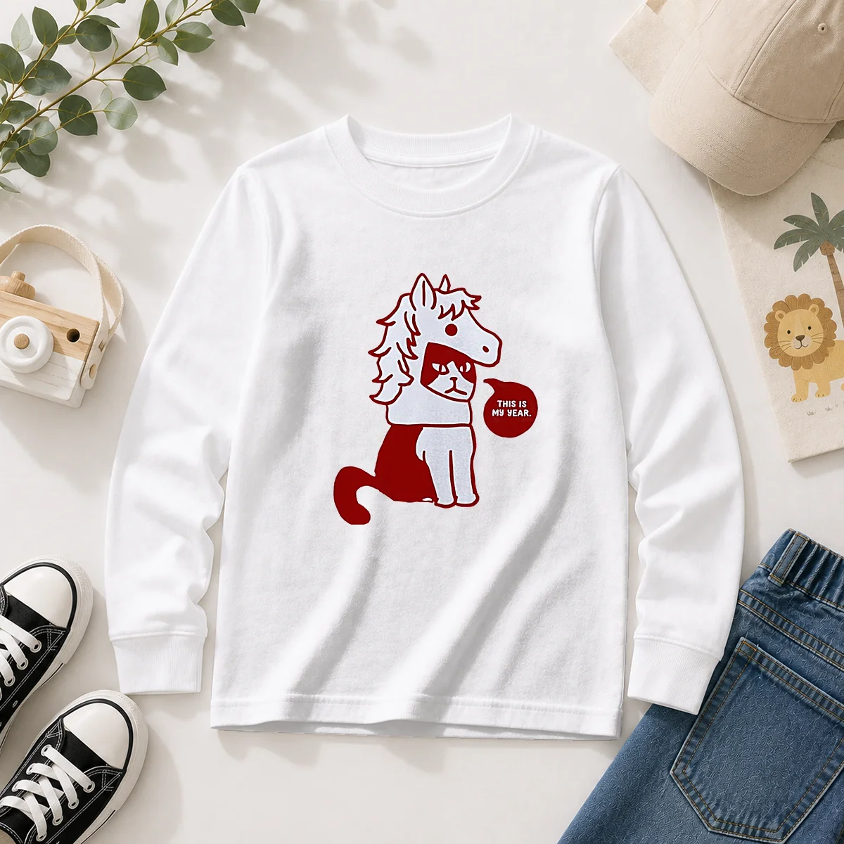 Top Cat Wearing Horse Mask This Is My Year Long Sleeve Shirt