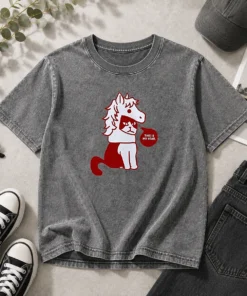 Top Cat Wearing Horse Mask This Is My Year washed t shirt featuring a whimsical graphic on soft fabric