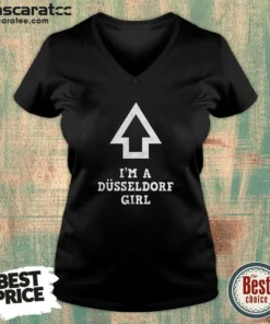 Top I'M A Dusseldorf Girl AOP V-Neck Shirt