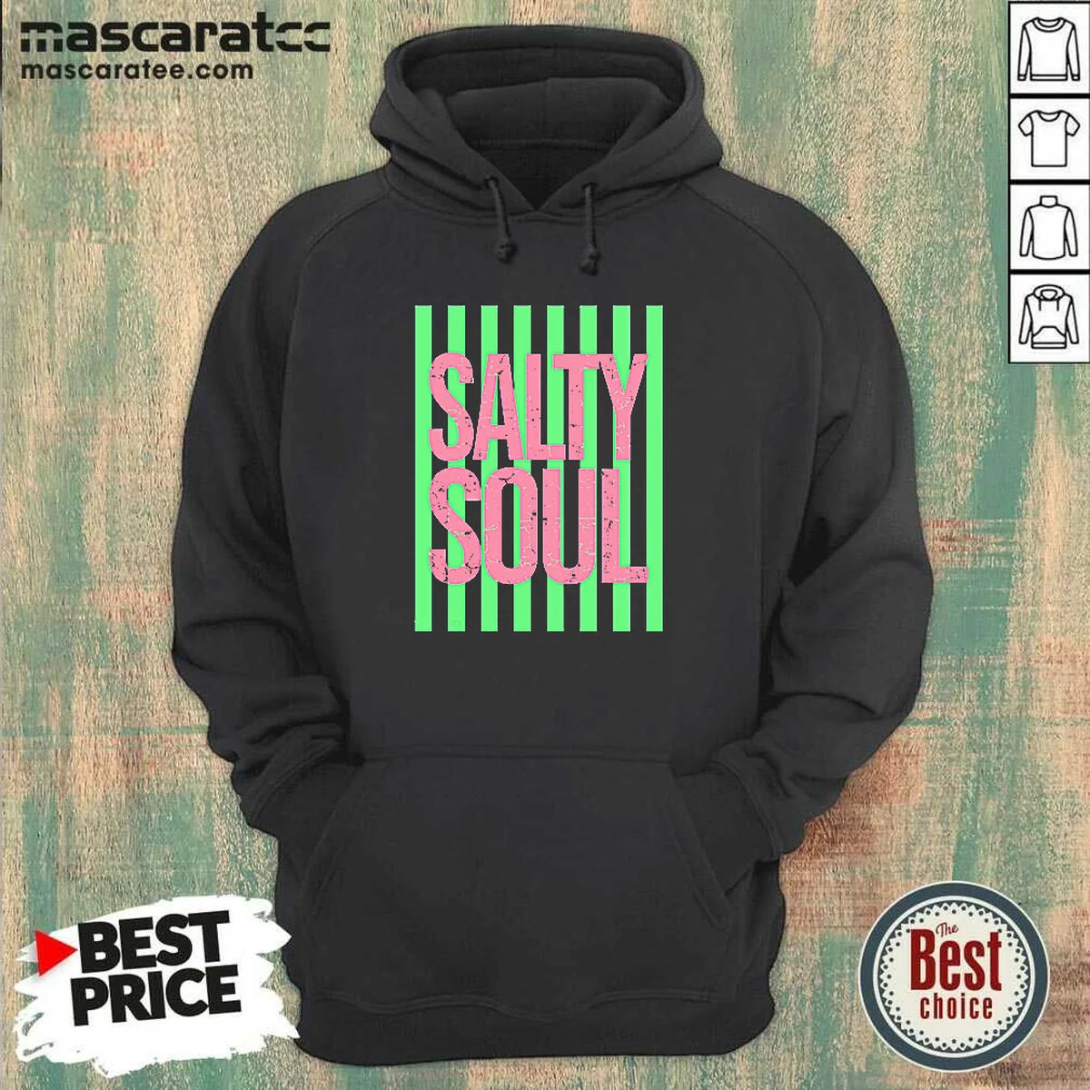 Top Salty Soul Retro Stripes Sunshine Hoodie Top Salty Soul Retro Stripes Sunshine Hoodie
