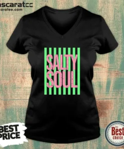Top Salty Soul Retro Stripes Sunshine V-Neck Shirt