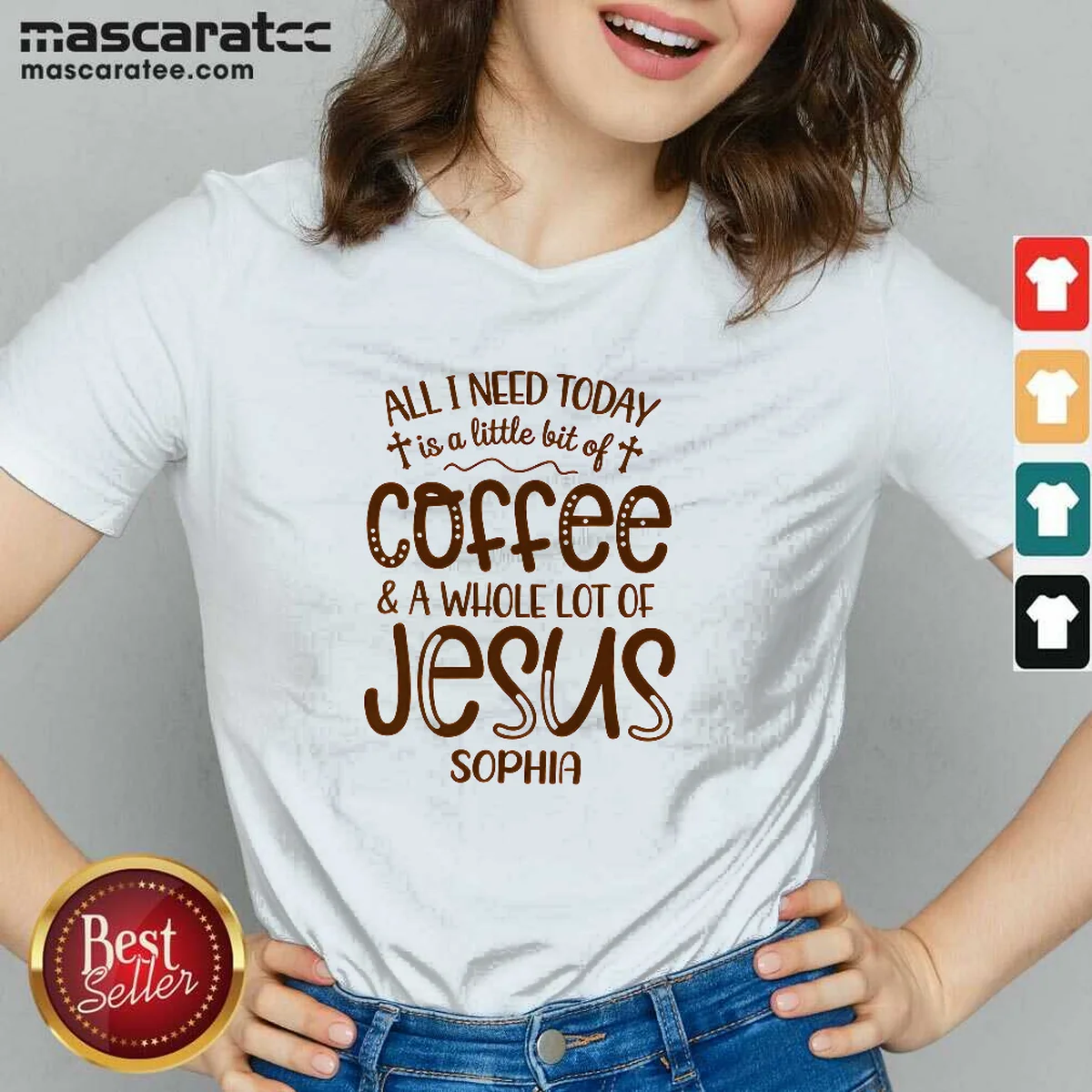 Top Whole Lot Of Jesus V-Neck Shirt