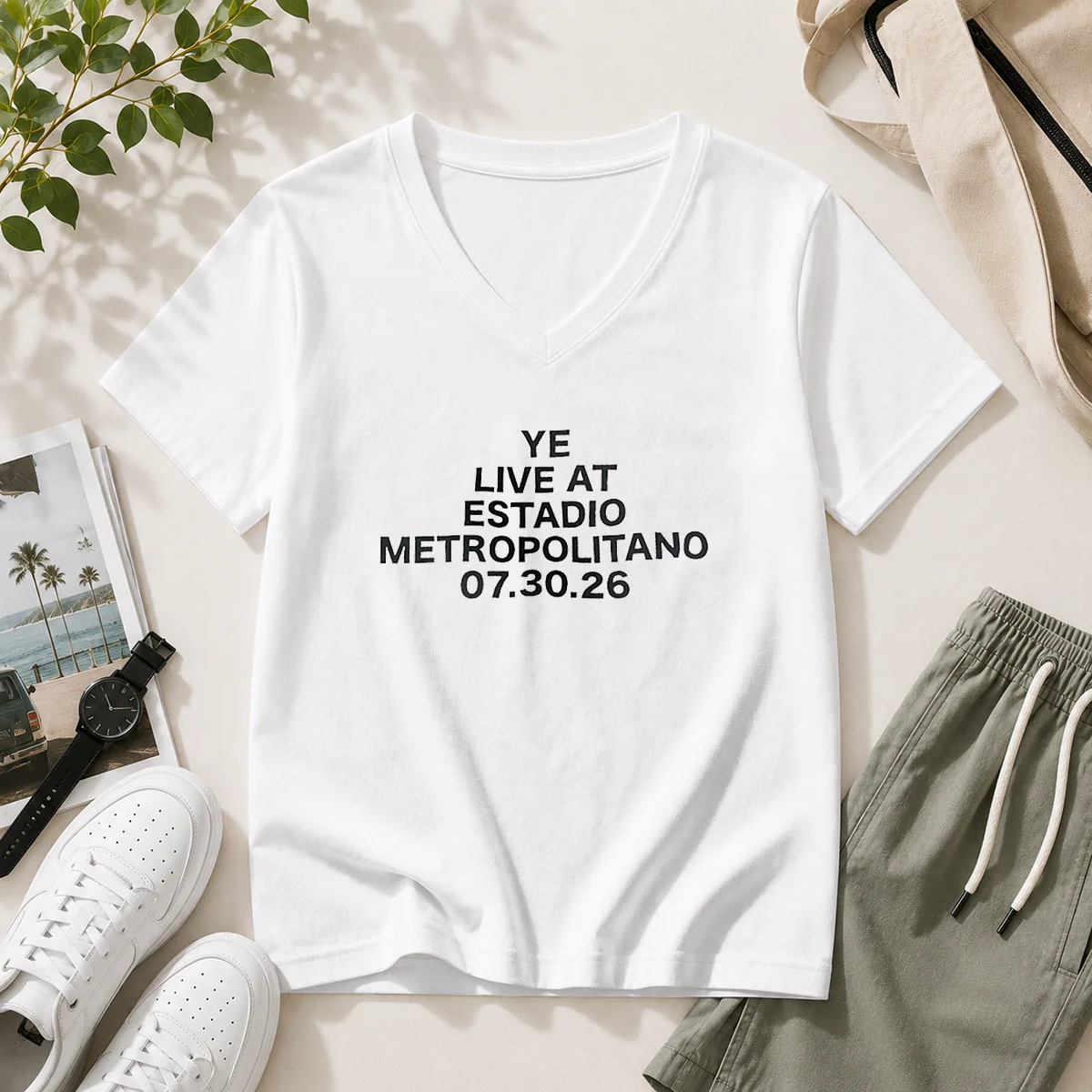 Awesome Ye Live At Estadio Metropolitano July 30 2026 V-Neck Shirt
