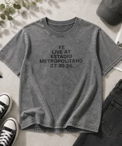 Awesome Ye Live At Estadio Metropolitano July 30 2026 Washed T-Shirt