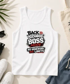 Funny Back To School Boss Mode Streetwear For Students Tank Top