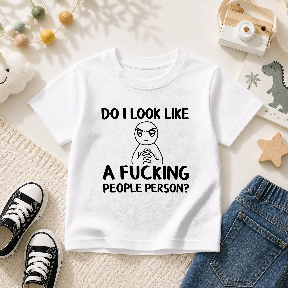 Funny Do I Look Like A Fucking People Person Kids T-Shirt