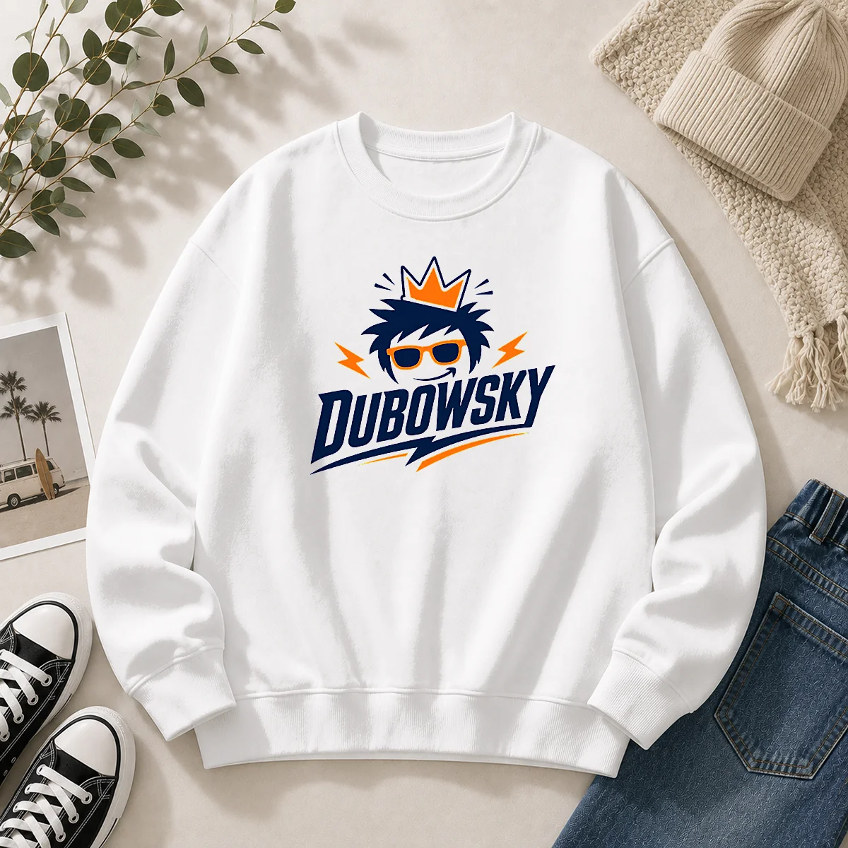 Good Dubowsky Cool King Crown Sunglasses Mascot Logo Sweater