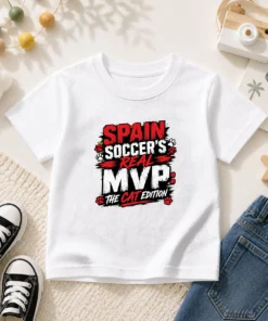 Hot Spain Soccer Cat Meme Streetwear Kids T-Shirt