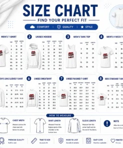 Size chart for Hot Spain Soccer Cat Meme Streetwear with measurements in inches and cm to help choose the right fit