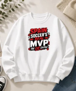 Hot Spain Soccer Cat Meme Streetwear Sweater