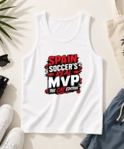 Hot Spain Soccer Cat Meme Streetwear Tank Top