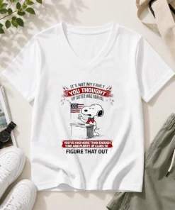 Nice Snoopy It'S Not My Fault You Thought My Sister Was Normal V-Neck Shirt