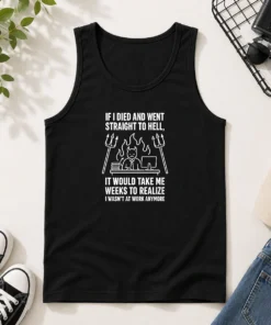 Nice Taking Me Weeks To Realize I Wasn'T At Work Anymore Geek Tank Top