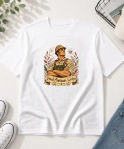 Original American Labour Day Proud Worker Boho