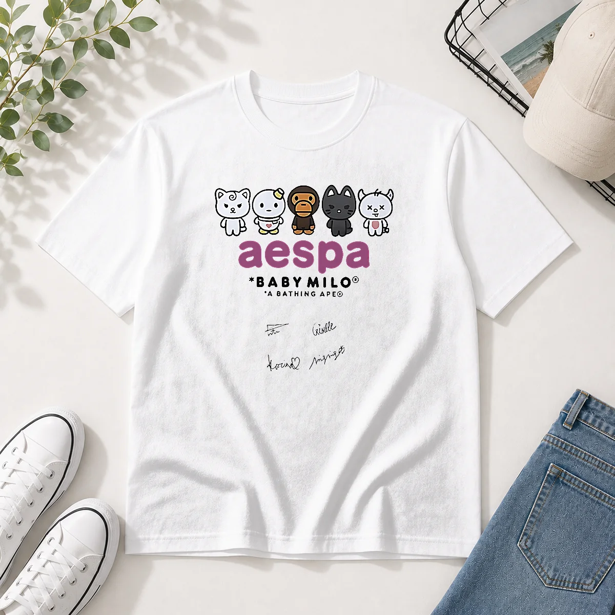 Pretty Aespa X Baby Milo A Shirt Pretty Aespa X Baby Milo A Shirt