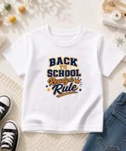 Pretty Back To School Vector Typography Ready To Rule Kids T-Shirt