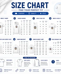 Size chart for Pretty Back To School Vector Typography Ready To Rule with measurements in inches and cm to help choose the right fit