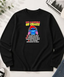 Pretty Stitch Lilo And Stitch My 4 Levels Of Crazy Talks To Self Argues With Self Long Sleeve Shirt