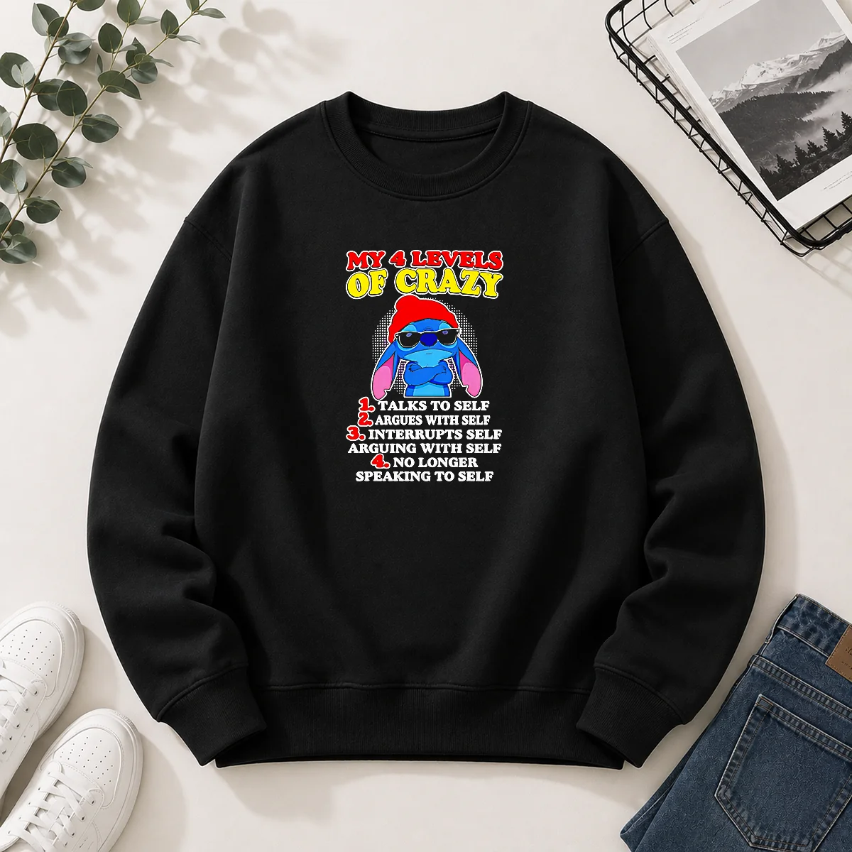 Pretty Stitch Lilo And Stitch My 4 Levels Of Crazy Talks To Self Argues With Self Sweater