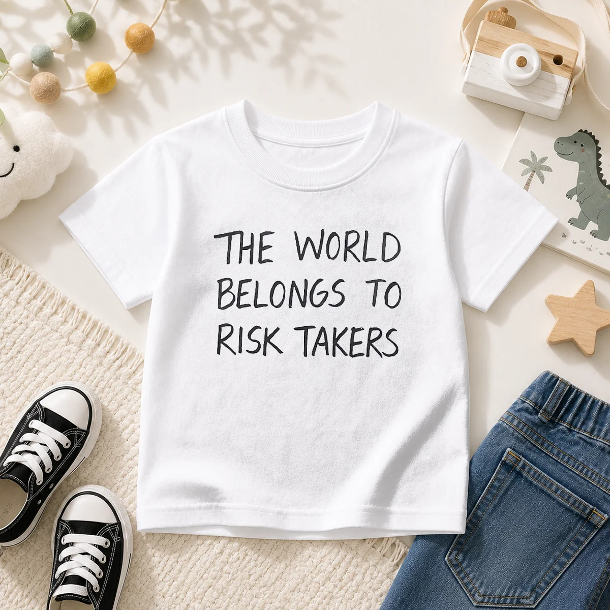 Pretty The World Belongs To Risk Takers Kids T-Shirt
