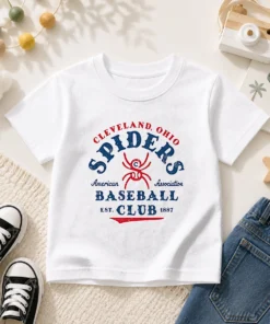 Pretty Vintage Cleveland Spiders American Association Baseball Club Est 1887 Kids T-Shirt