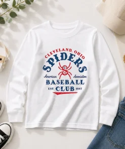 Pretty Vintage Cleveland Spiders American Association Baseball Club Est 1887 Long Sleeve Shirt