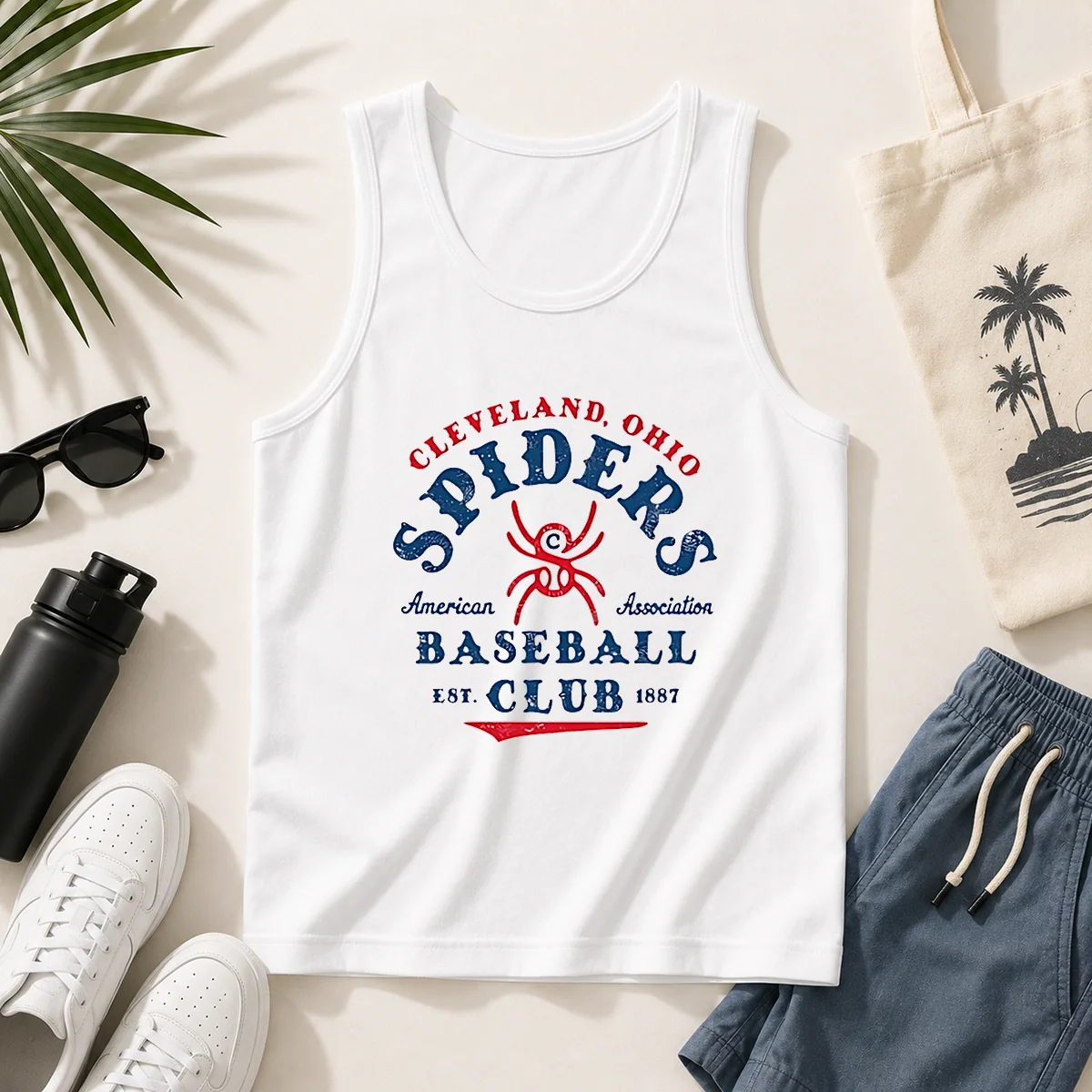Pretty Vintage Cleveland Spiders American Association Baseball Club Est 1887 Tank Top
